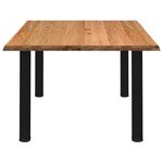 vidaXL Table à manger marron clair bois de chêne massif rectangulaire