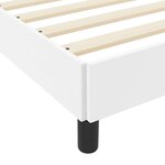 vidaXL Cadre de lit avec matelas Blanc pur 120 x 190 cm tissu