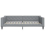 vidaXL Lit de jour avec matelas gris clair 100x200 cm tissu