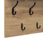 vidaXL Porte-manteau mural chêne artisanal 100 x 40 x 12 cm