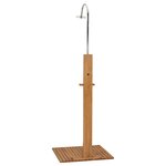 vidaXL Douche de jardin 75x75x210 cm Bois de teck solide