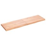 vidaXL Dessus de table bois massif traité bordure assortie
