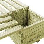 vidaXL Banc à jardinière B-Stock Bois massif de pin imprégné