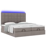 VidaXL Cadre de lit ottoman avec matelas taupe 200x200cm tissu