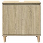 vidaXL Meuble d'évier chêne sonoma 58x33x60 cm bois d'ingénierie