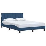 vidaXL Cadre de lit sans matelas Hanko bleu 140x200 cm tissu