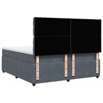 vidaXL Sommier à lattes de lit et matelas Gris foncé 180x200cm Velours