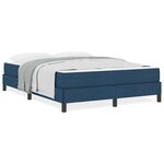 vidaXL Lit à ressorts avec matelas Bleu 160 x 200 cm tissu