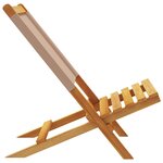 vidaXL Chaises de jardin pliantes lot de 4 taupe tissu et bois massif