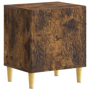 vidaXL Table de chevet Chêne fumé 43 x 34 5 x 50 cm Bois d'ingénierie