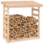 vidaXL Support pour bois de chauffage 108x64 5x110 cm Bois de pin