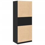 vidaXL Garde-robe noir 80x50x200 cm bois d'ingénierie