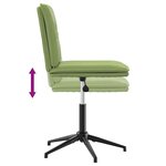 vidaXL Chaise de salle à manger Vert clair Velours