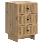 vidaXL Cabinet de chevet avec tiroir Chêne artisanal 43 x 41 x 66 5 cm