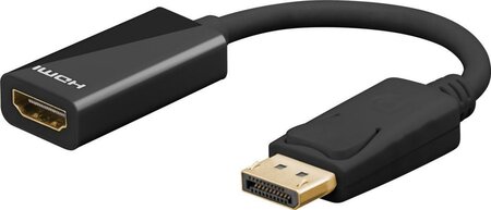 Câble adaptateur Goobay DisplayPort mâle 1.2 vers HDMI femelle (Type A) 10cm (Noir)