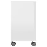 vidaXL Table d'appoint Blanc brillant 70x35x55 cm Bois d'ingénierie