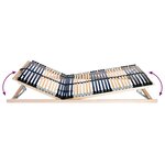 vidaXL Sommier à lattes Marron 70 x 190 cm Bois de hêtre massif