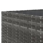 vidaXL Salon de jardin 5 Pièces avec coussins Gris Résine tressée