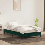 vidaXL Cadre de lit sans matelas vert foncé 90x210 cm velours