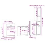 vidaXL Ensemble de meubles salle de bain 4 Pièces bois d'ingénierie