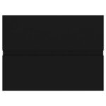 vidaXL Armoire d'évier avec lavabo intégré Noir Aggloméré