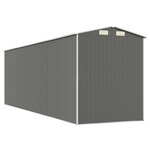 vidaXL Abri de jardin Gris clair 192x606x223 cm Acier galvanisé