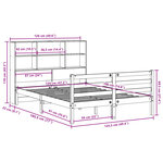 vidaXL Lit bibliothèque sans matelas blanc 120x190 cm bois pin massif