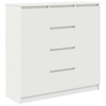 vidaXL Buffet avec tiroirs blanc 100 5x35x98 5 cm bois d'ingénierie