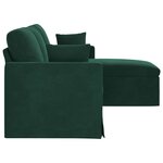 vidaXL Canapé Vert foncé 198 x 134 x 80 cm Velours