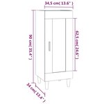 vidaXL Buffet Chêne marron 34 5x34x90 cm Bois d'ingénierie