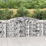 vidaXL Paniers à gabions arqués 6 Pièces 400x50x100/120 cm Fer galvanisé
