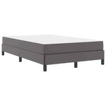 vidaXL Cadre de lit avec matelas Gris 120 x 200 cm tissu