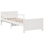 vidaXL Cadre de lit avec matelas Blanc 80 x 200 cm Pin massif