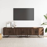vidaXL Meuble TV chêne marron 180x34x41 cm bois d'ingénierie
