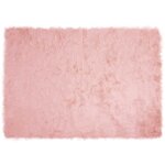 vidaXL Tapis en fausse Tafalla Rose 140 x 200 cm Polyester