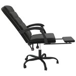 vidaXL Fauteuil inclinable de bureau Noir Velours
