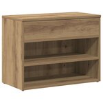 vidaXL Banc à chaussures chêne artisanal 60x30x45 cm bois d'ingénierie