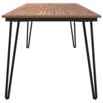 vidaXL Table de jardin avec pieds épingle à cheveux 200x90x75 acacia