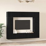 vidaXL Ensemble meuble TV 8 Pièces Chêne noir 80 x 30 x 30 cm