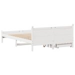 vidaXL Cadre de lit sans matelas blanc 140x190 cm bois de pin massif