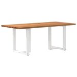 vidaXL Table à manger marron clair bois de chêne massif rectangulaire