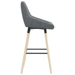 Vidaxl tabourets de bar lot de 2 gris foncé tissu