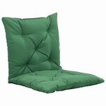vidaXL Coussins de chaise pivotante 2 Pièces Vert 50 cm