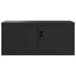 vidaXL Classeur noir 90x40x110 cm acier