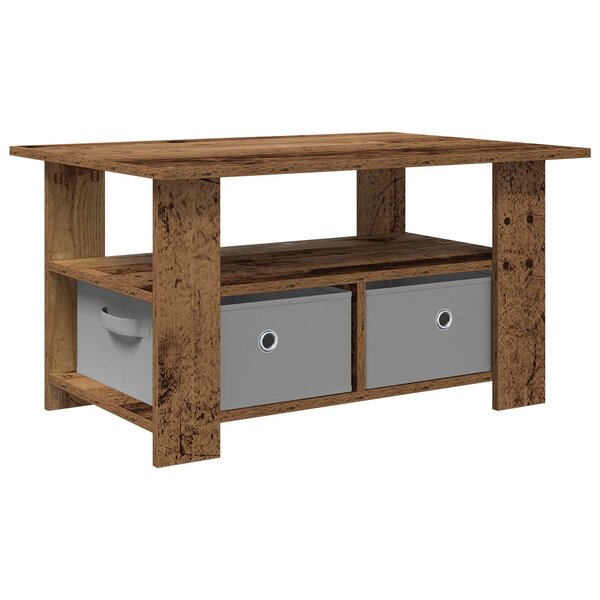 vidaXL Table basse Bois ancien 77 x 55 x 42 cm Bois d'ingénierie