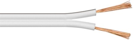 Bobine de câble haut-parleur Goobay 2x 2,5 mm² 100m (Blanc)