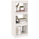 vidaXL Bibliothèque/Séparateur de pièce Blanc 40x30x103 5cm Pin massif