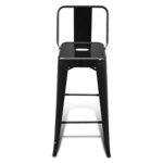 vidaXL Tabourets de bar lot de 2 noir acier