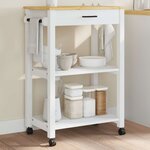vidaXL Chariot de cuisine MONZA 60x40x88 5 cm bois massif de pin