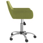 vidaXL Chaise pivotante de salle à manger Vert clair Velours